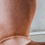 Bramley Faux Leather Swivel Chair Brown - Maison Rêves UK