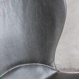 Bramley Faux Leather Swivel Chair Charcoal - Maison Rêves UK