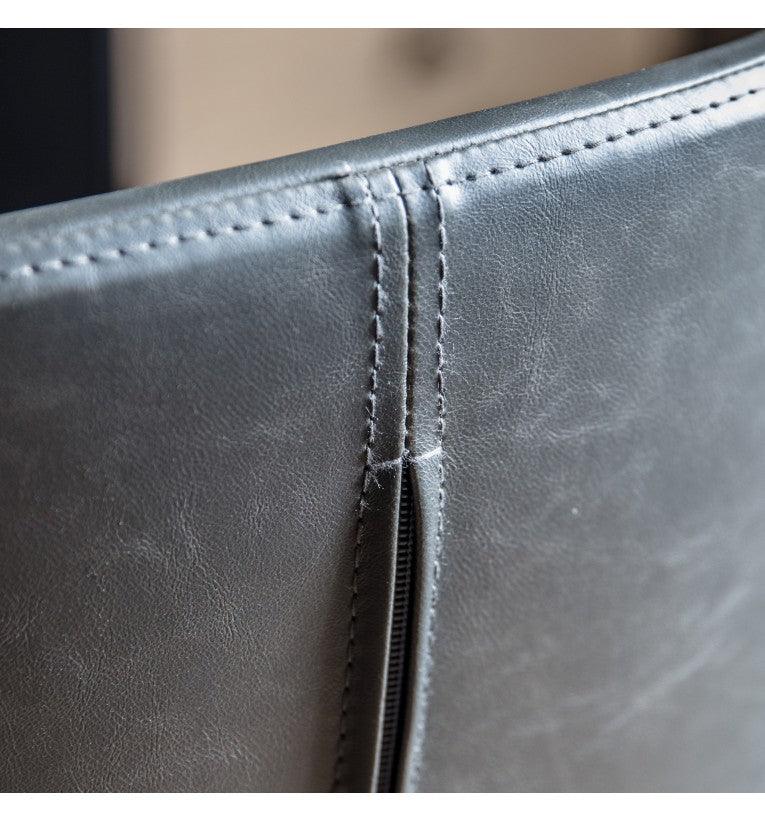 Bramley Faux Leather Swivel Chair Charcoal - Maison Rêves UK