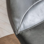 Bramley Faux Leather Swivel Chair Charcoal - Maison Rêves UK