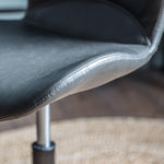 Bramley Faux Leather Swivel Chair Charcoal - Maison Rêves UK