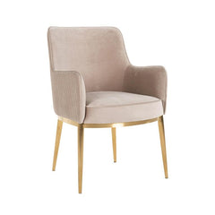 Breeze Velvet Dining Chair with Brushed Gold Legs by Richmond Interiors - Maison Rêves UK