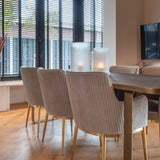 Breeze Velvet Dining Chair with Brushed Gold Legs by Richmond Interiors - Maison Rêves UK