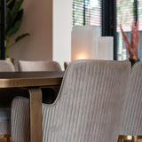 Breeze Velvet Dining Chair with Brushed Gold Legs by Richmond Interiors - Maison Rêves UK