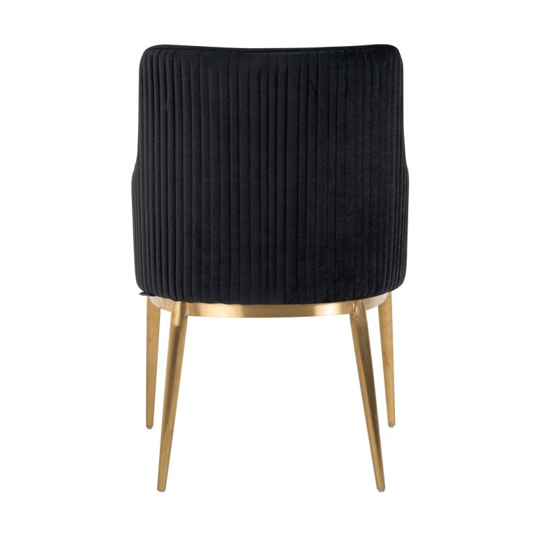 Breeze Velvet Dining Chair with Brushed Gold Legs by Richmond Interiors - Maison Rêves UK