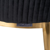 Breeze Velvet Dining Chair with Brushed Gold Legs by Richmond Interiors - Maison Rêves UK