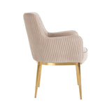 Breeze Velvet Dining Chair with Brushed Gold Legs by Richmond Interiors - Maison Rêves UK