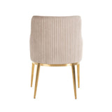 Breeze Velvet Dining Chair with Brushed Gold Legs by Richmond Interiors - Maison Rêves UK