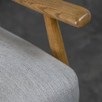 Brooks 2 Seater Sofa Dark Natural Linen with Wooden Frame - Maison Rêves UK