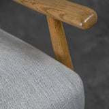 Brooks 2 Seater Sofa Dark Natural Linen with Wooden Frame - Maison Rêves UK