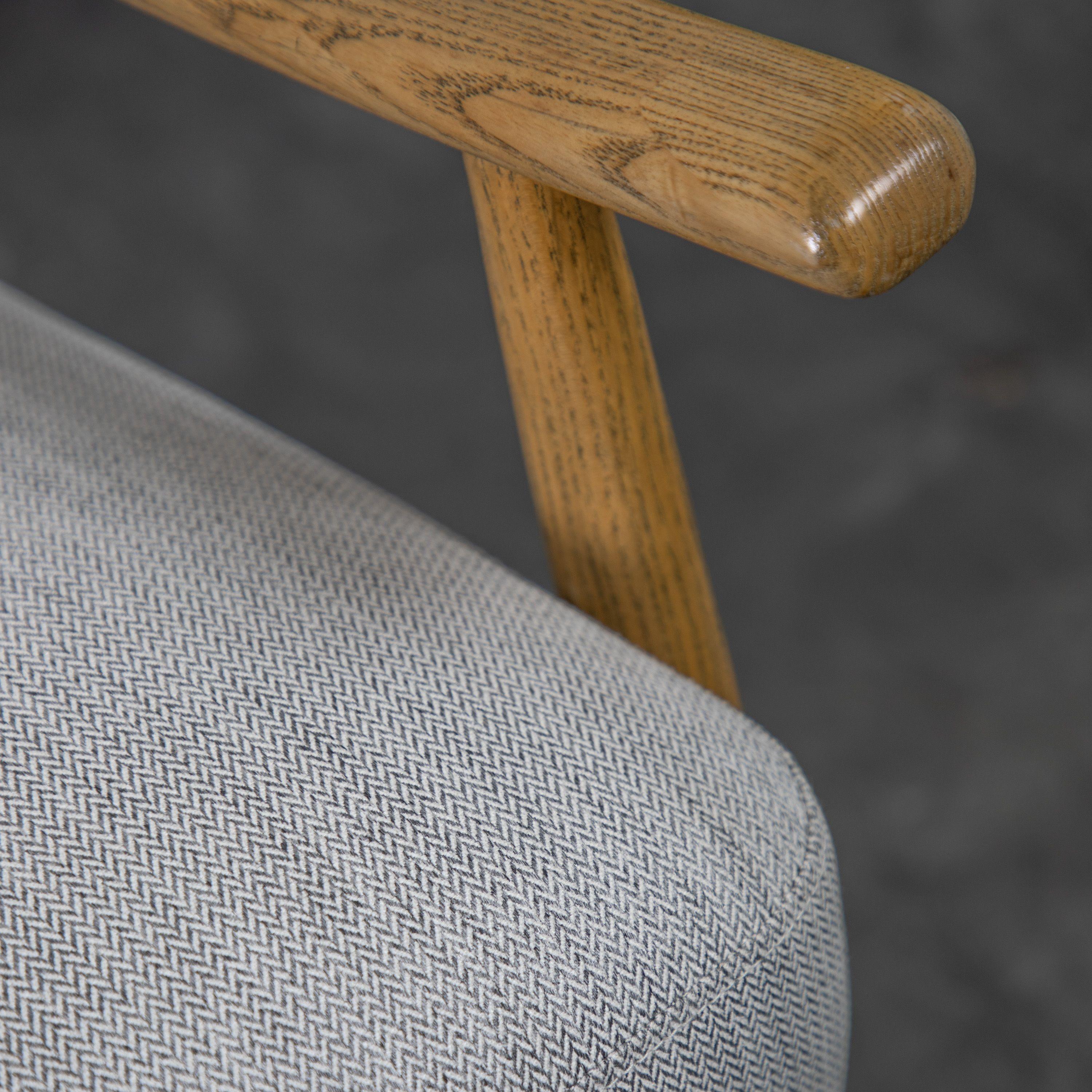 Brooks 2 Seater Sofa Dark Natural Linen with Wooden Frame - Maison Rêves UK