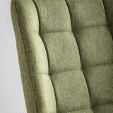 Cadenza Dining Chair Bottle Green Fabric with Iron Legs (2pk) - Maison Rêves UK