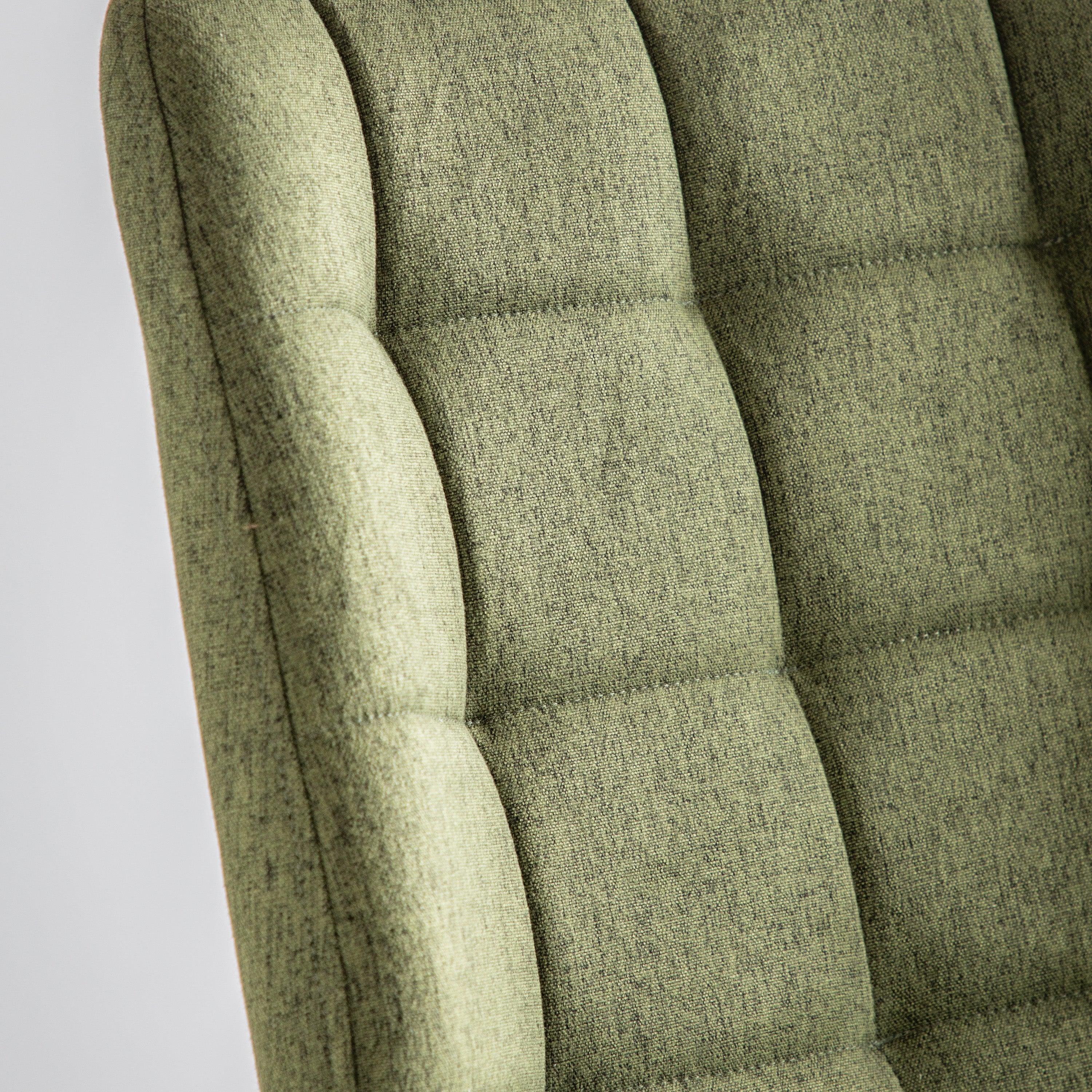 Cadenza Dining Chair Bottle Green Fabric with Iron Legs (2pk) - Maison Rêves UK