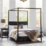 Calvera Boutique 4 Poster 6' SuperKing Bed - Black - Maison Rêves UK
