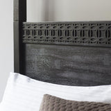 Calvera Boutique 4 Poster 6' SuperKing Bed - Black - Maison Rêves UK