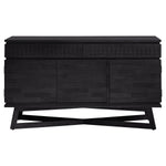Calvera Boutique Wooden 3 Door / 2 Drawer Sideboard in Black - Maison Rêves UK
