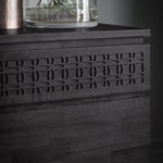Calvera Boutique Wooden 3 Door / 2 Drawer Sideboard in Black - Maison Rêves UK