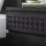 Calvera Boutique Wooden Bedside 2 Drawer Chest in Black - Maison Rêves UK