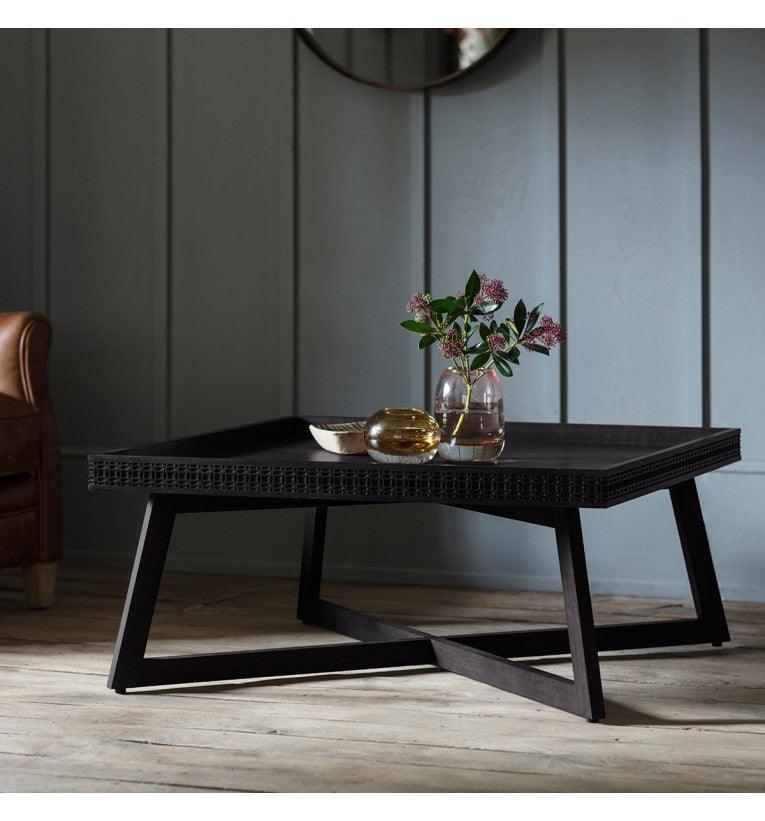 Calvera Boutique Wooden Coffee Table in Black - Maison Rêves UK