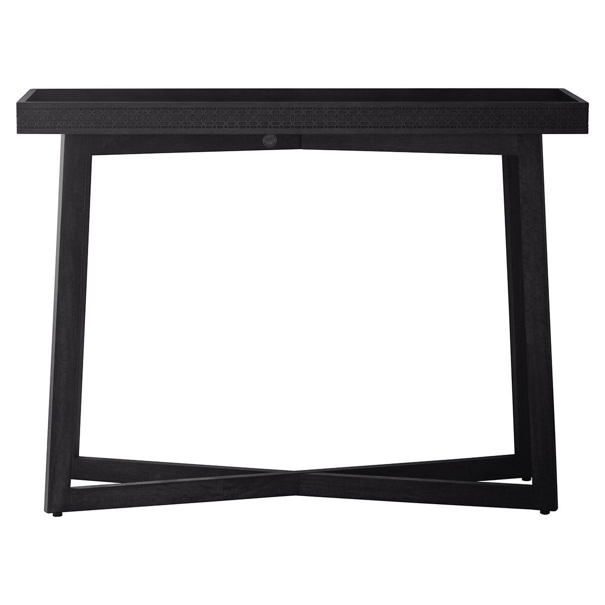 Calvera Boutique Wooden Console Table in Black - Maison Rêves UK