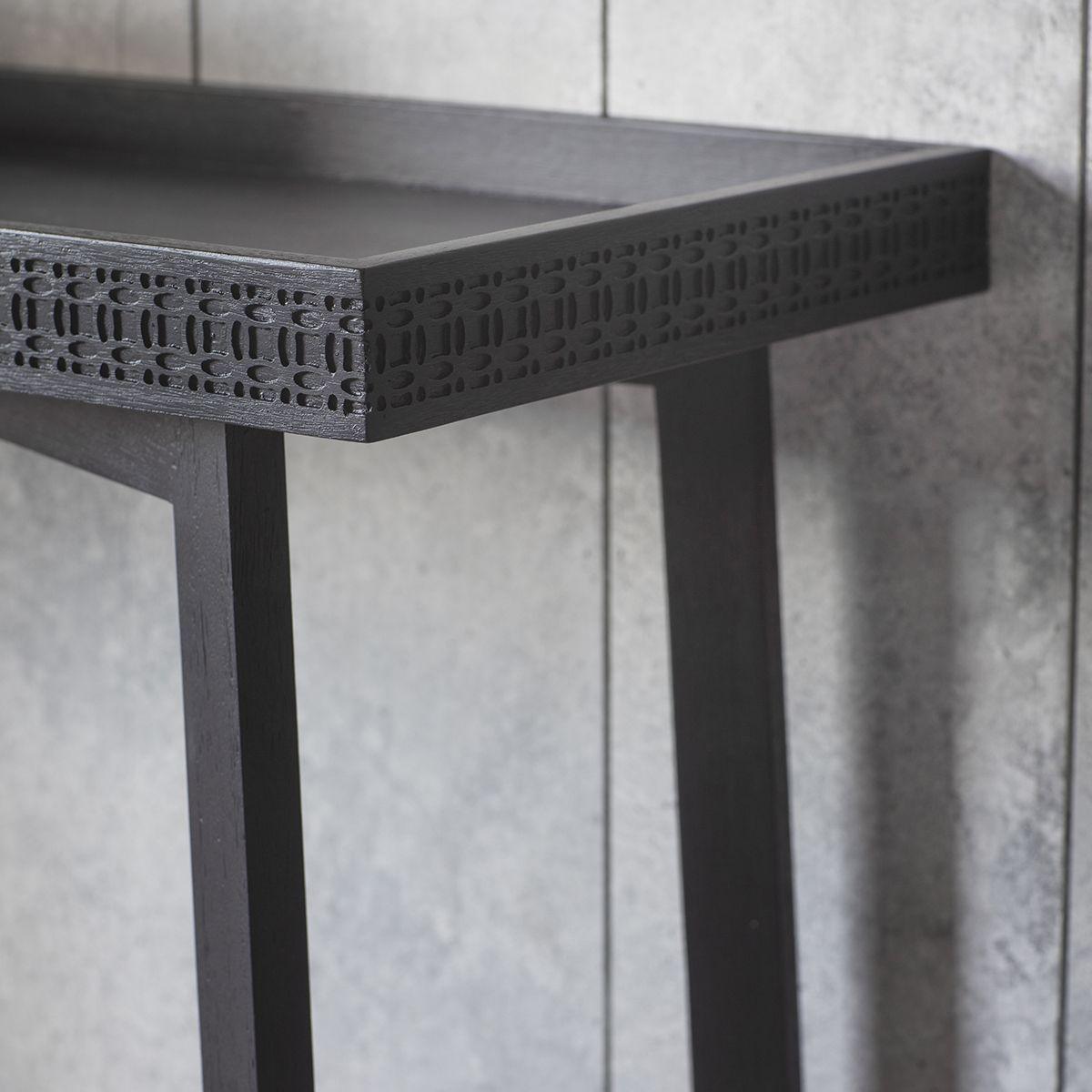 Calvera Boutique Wooden Console Table in Black - Maison Rêves UK
