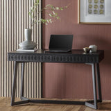 Calvera Boutique Wooden Desk in Black - Maison Rêves UK