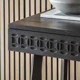 Calvera Boutique Wooden Desk in Black - Maison Rêves UK