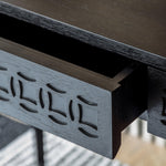 Calvera Boutique Wooden Desk in Black - Maison Rêves UK