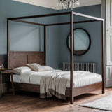 Calvera Retreat 4 Poster 6' Bed - Brown - Maison Rêves UK