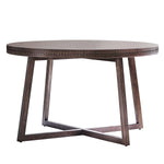 Calvera Retreat Round Wooden Dining Table in Brown - Maison Rêves UK