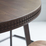 Calvera Retreat Round Wooden Dining Table in Brown - Maison Rêves UK