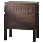 Calvera Retreat Wooden Bedside 2 Drawer Chest in Brown - Maison Rêves UK
