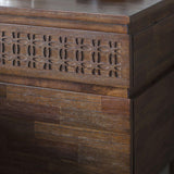 Calvera Retreat Wooden Bedside 2 Drawer Chest in Brown - Maison Rêves UK