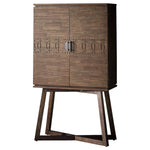 Calvera Retreat Wooden Cocktail Cabinet in Brown - Maison Rêves UK
