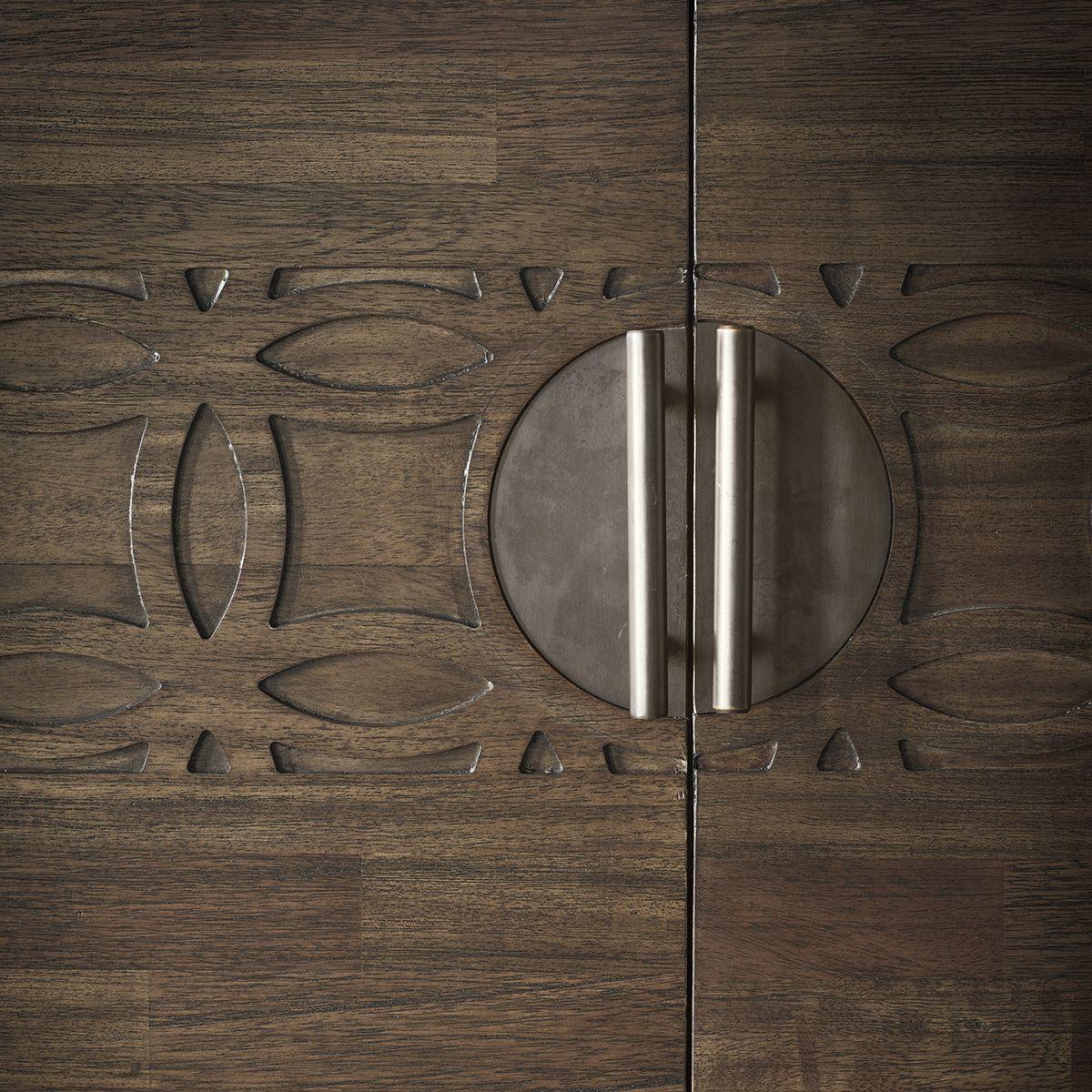 Calvera Retreat Wooden Cocktail Cabinet in Brown - Maison Rêves UK