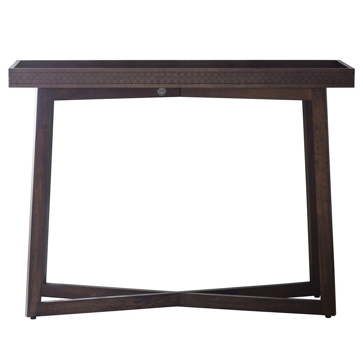Calvera Retreat Wooden Console Table in Brown - Maison Rêves UK