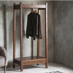 Calvera Retreat Wooden Open Wardrobe in Brown - Maison Rêves UK