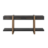 Cambon Dark Coffee 3 Drawer Sideboard with Gold Frame by Richmond Interiors - Maison Rêves UK