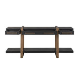 Cambon Dark Coffee 3 Drawer Sideboard with Gold Frame by Richmond Interiors - Maison Rêves UK