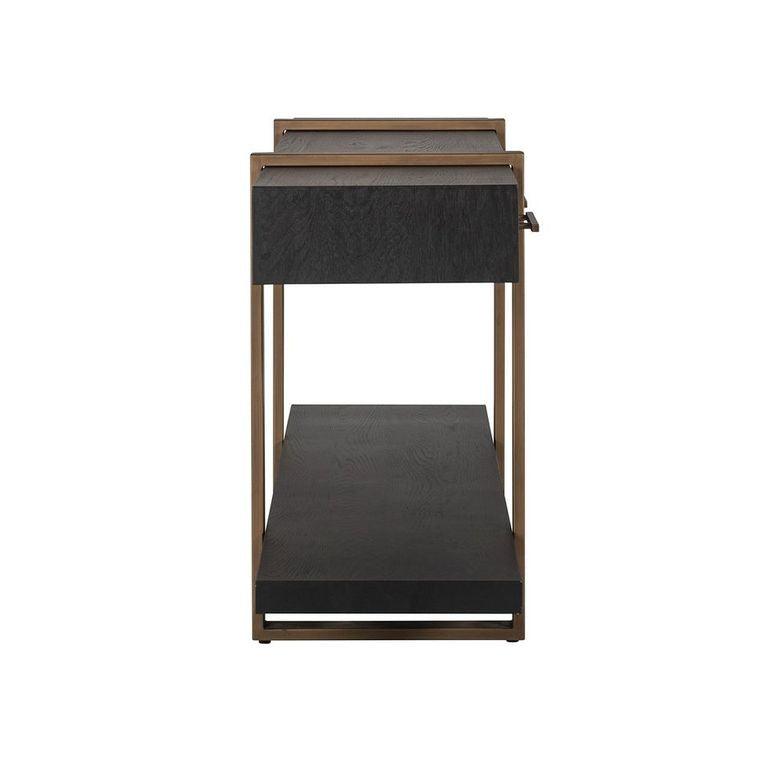 Cambon Dark Coffee 3 Drawer Sideboard with Gold Frame by Richmond Interiors - Maison Rêves UK