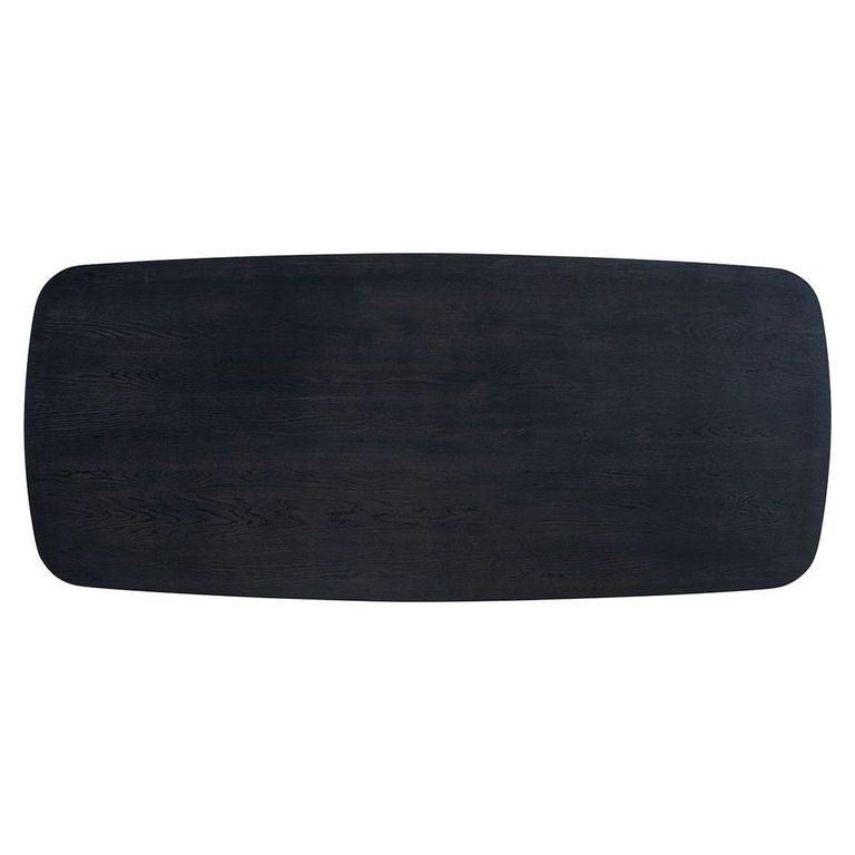 Cambon Dark Coffee Oak Danish Oval Dining Table with Brushed Base by Richmond Interiors - Maison Rêves UK