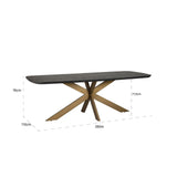 Cambon Dark Coffee Oak Danish Oval Dining Table with Brushed Base by Richmond Interiors - Maison Rêves UK
