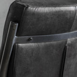 Capriccio Leather Dining Chair Antique Ebony with Black Legs - Maison Rêves UK