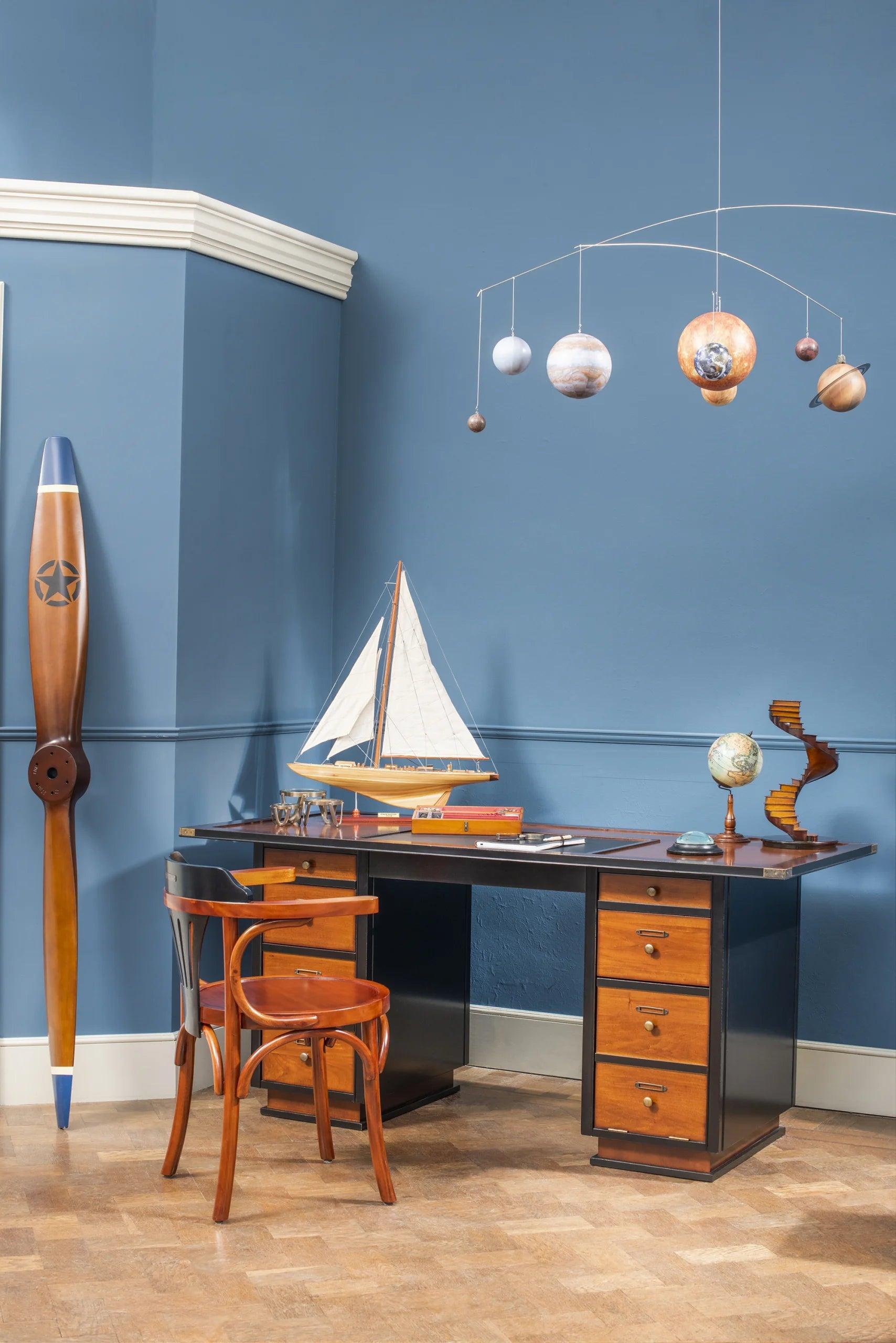 Captain's Desk, Black by Authentic Models - Maison Rêves UK
