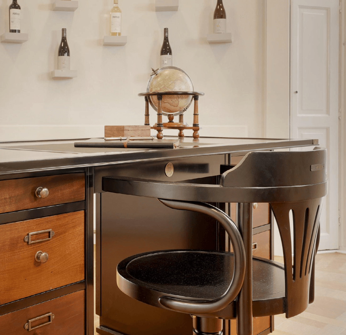 Captain's Desk, Black by Authentic Models - Maison Rêves UK