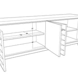 Cassis Sideboard with Gold Handles by Berkeley Designs - Interitower | UK 