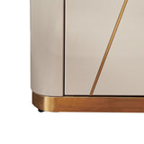 Chelsea Grey Gloss Sideboard with Gold Inlay by Berkeley Designs - Maison Rêves UK