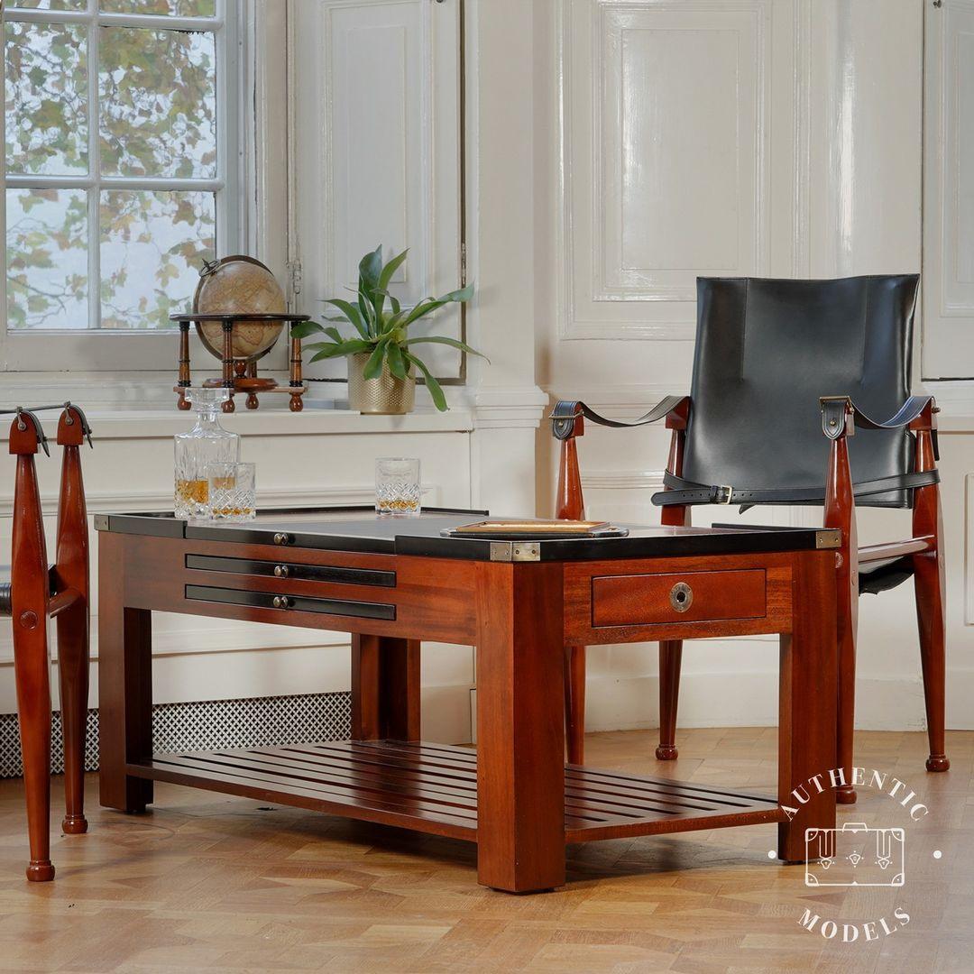 Cherry Wood Game Coffee Table by Authentic Models - Maison Rêves UK