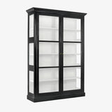Classic Mahogany Wood Double Cabinet in Black by Nordal - Maison Rêves UK