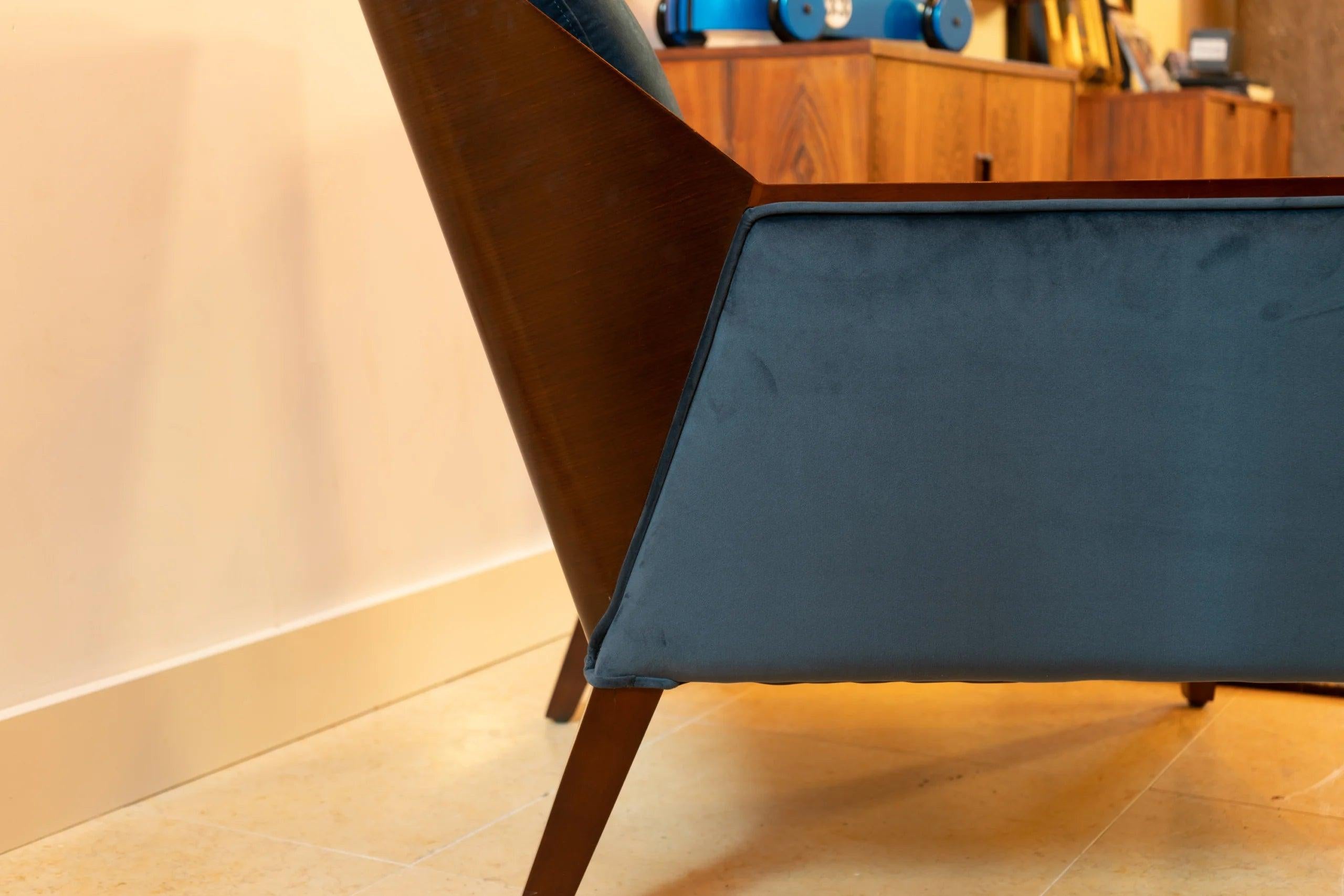 Club Lounge Chair, Velvet by Authentic Models - Maison Rêves UK